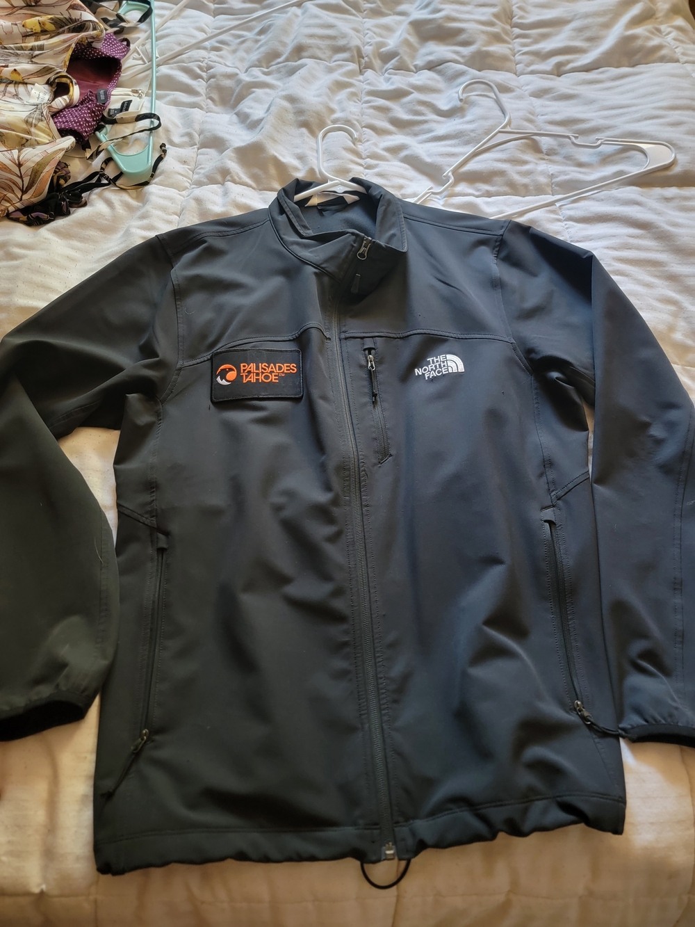 The North Face Black Softshell Jacket with Palisades Tahoe Patch